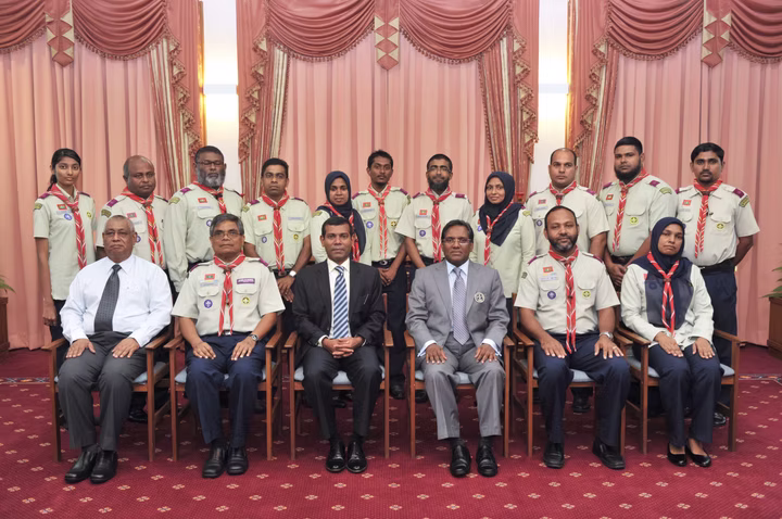Ahmed Ali Manik with Scout leaders